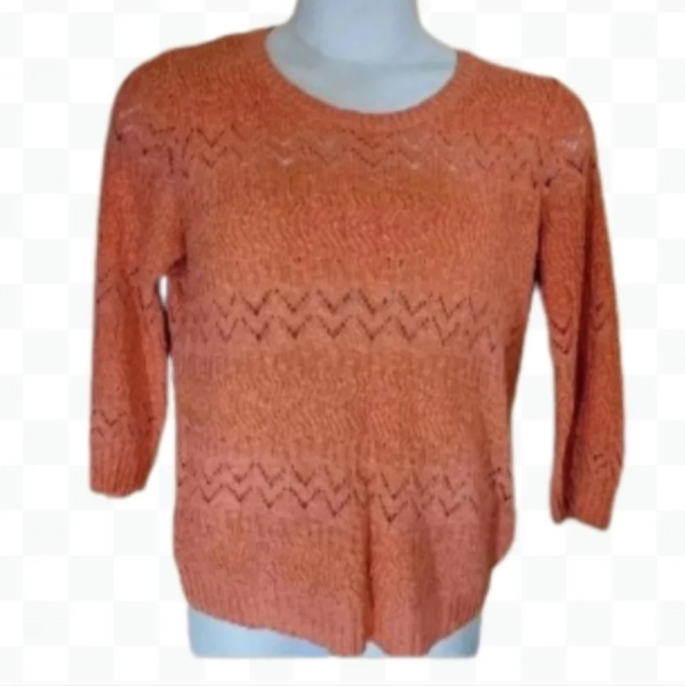 Jones New York Coral Lace Open Weave Feminine Sz M